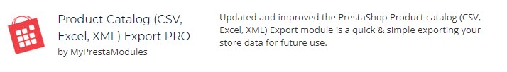 Product Catalog (CSV, Excel, XML)